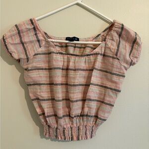 Joel’s Pink Striped Women's Top